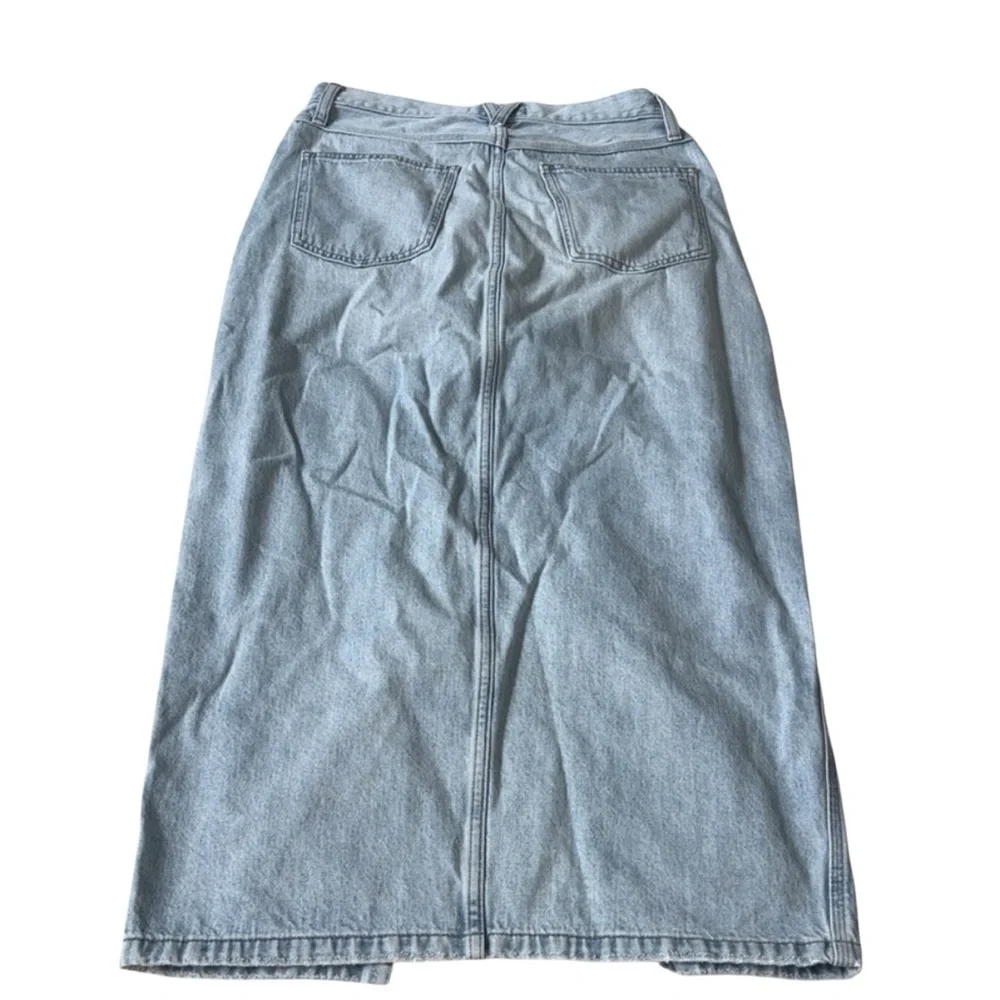 Madewell The Rilee Blue Jean Denim Midi Skirt Size 27
